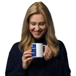 White glossy mug